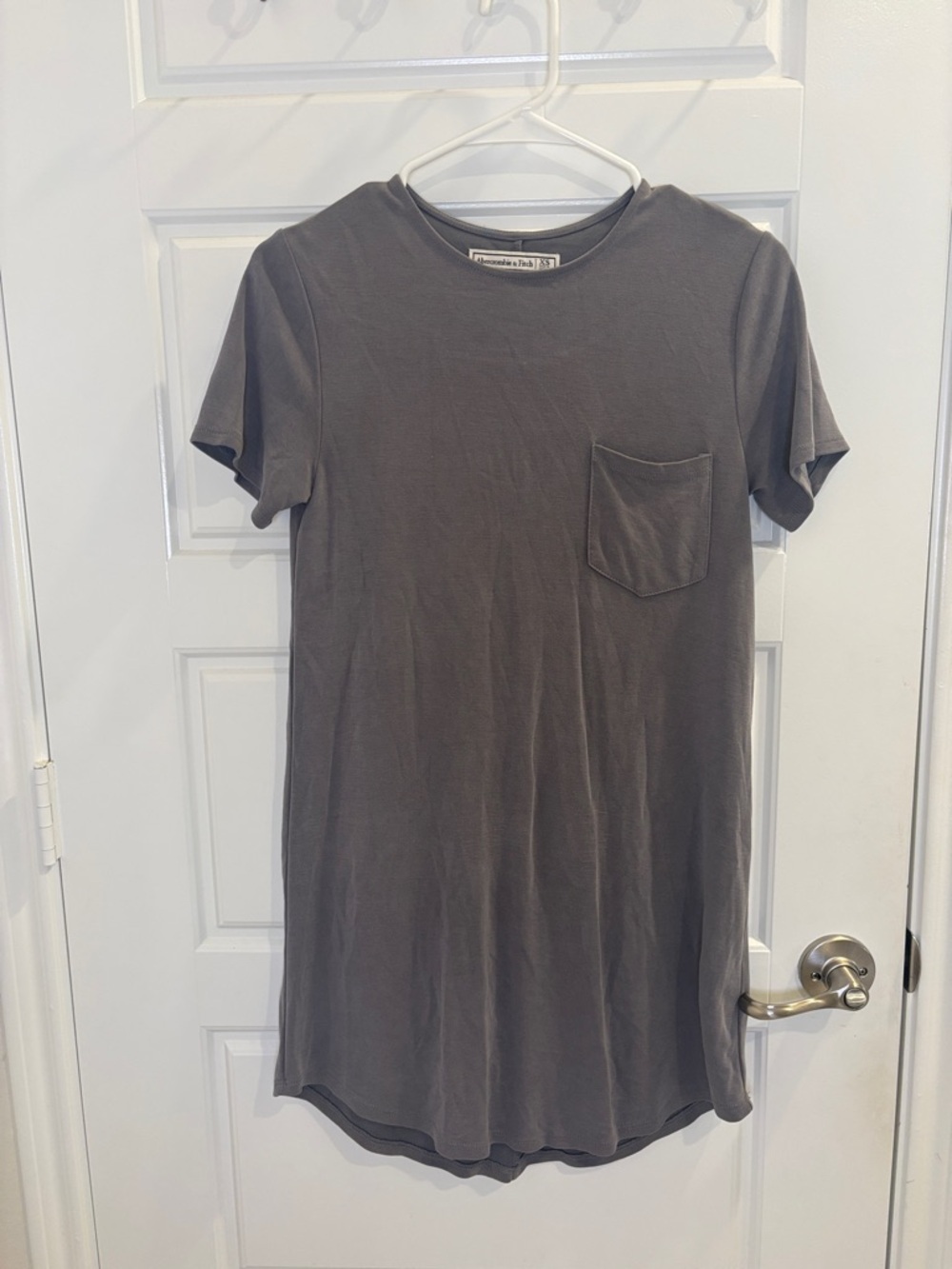 Abercrombie & Fitch Gray Pocket T-Shirt Dress XS Soft Casual Mini